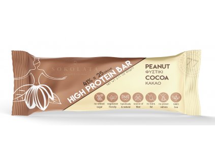 Sokolata Agapitos proteinova tycinka s burskymi orisky a kakaem Greekmarket