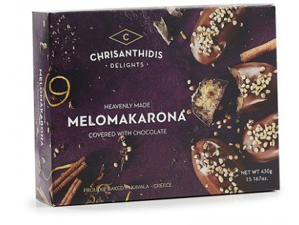Melomakarona dezert z medu a vlasskych orechu obaleno v cokolade GreekMarket