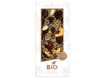 Agapitos BIO 70% horka cokolada s mixem orechu GreekMarket