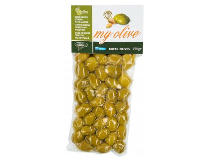 Zelene recke olivy plnene mandlemi My Olive Greek Market