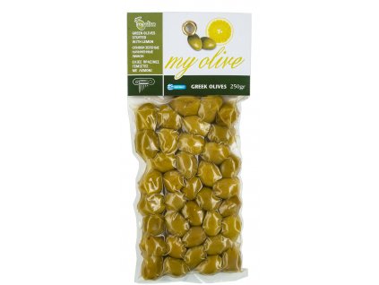 Zelene recke olivy plnene citronem My Olive Greek Market