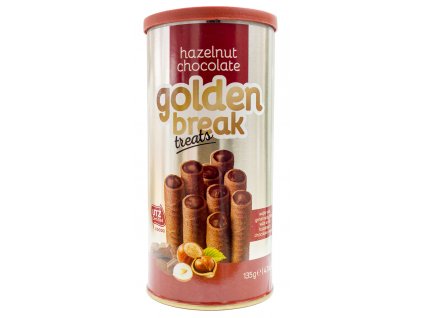 Vaflove trubicky plnene kremem s liskovymi orisky Golden Treats Greek Market