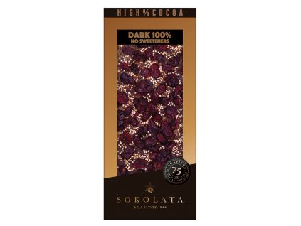 100% horka cokolada s quinoa, skorici a brusinkami Agapitos Greek Market