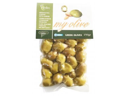 My Olive zelene olivy plnene mandlemi 150g GreekMarket