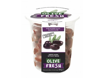 Řecké kalamon olivy bez pecek 220g OLIVE FRESH