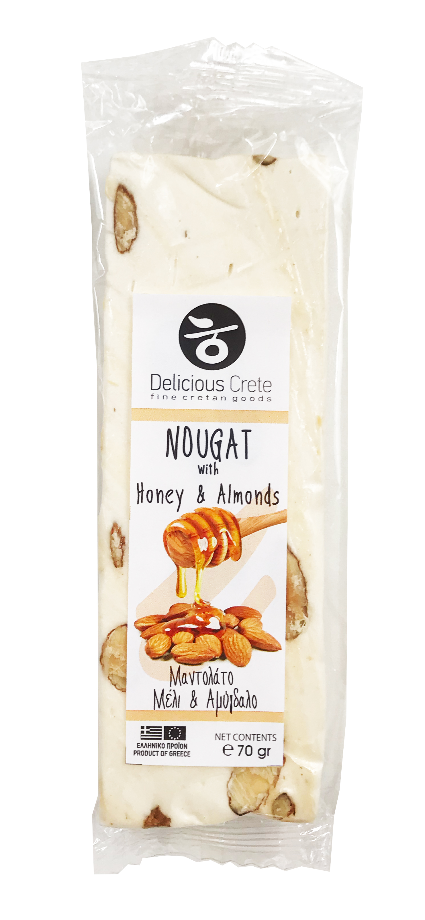 Nougat tyčinka s mandlemi a medem 70g PREMIUM CRETE