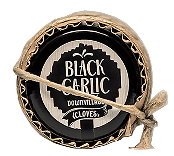 Dárkový set delikates z černého česneku - celé loupané stroužky, pomazánka a med 60g BLACK GARLIC DOWNVILLAGE