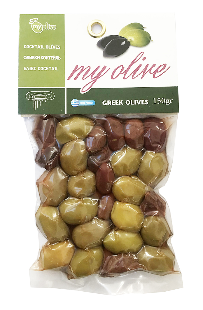 Mix řeckých zelených a kalamon oliv 150g MY OLIVE