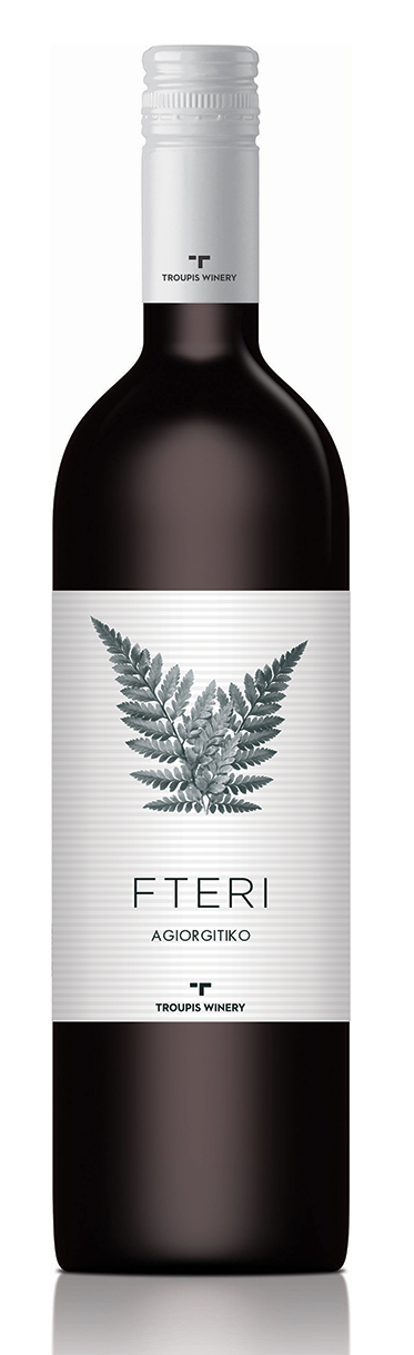 Červené suché víno FTERI Agiorgitiko 2022 P.G.I. Peloponés 750ml TROUPIS
