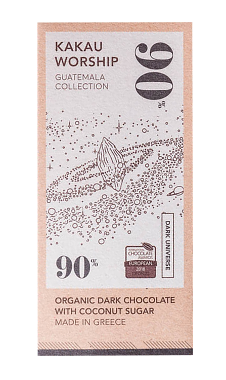 90% BIO hořká čokoláda DARK UNIVERSE kolekce GUATEMALA 75g KAKAU