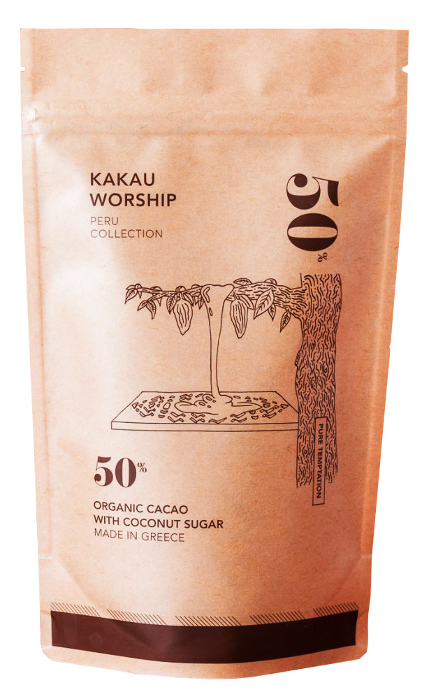 50% BIO kakao na horkou čokoládu PURE TEMPTATION kolekce PERU 150g KAKAU