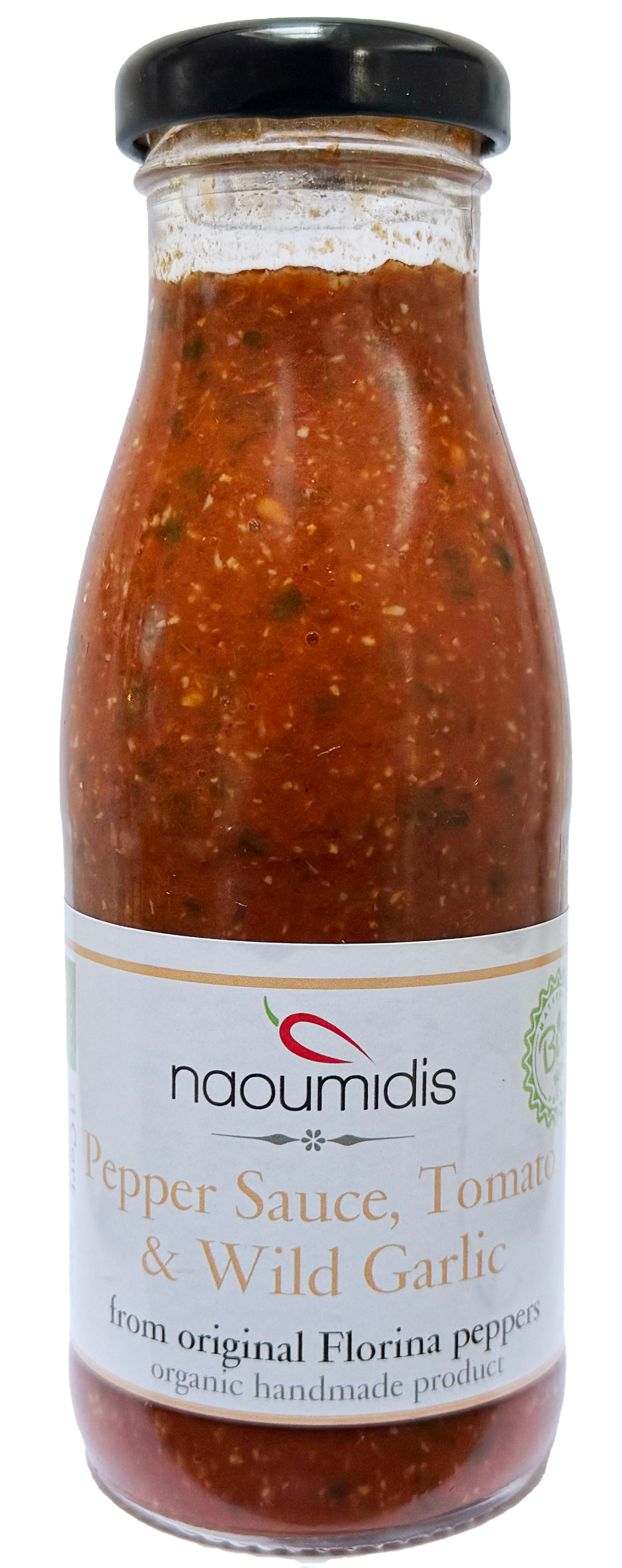 Piperosaltsa BIO omáčka z paprik, rajčátek s divokým česnekem 270g NAOUMIDIS