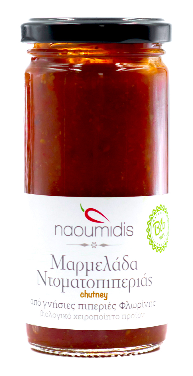 BIO chutney z florina paprik a rajčat s česnekem 260g NAOUMIDES