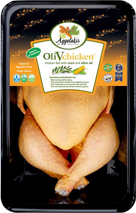 OliVchicken celé kuře z řeckého ostrova Evia AGGELAKIS váha: 1,6 kg