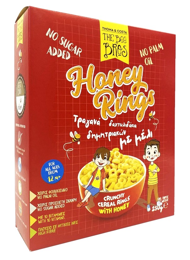 Medové cereální kroužky 250g THE BEE BROTHERS