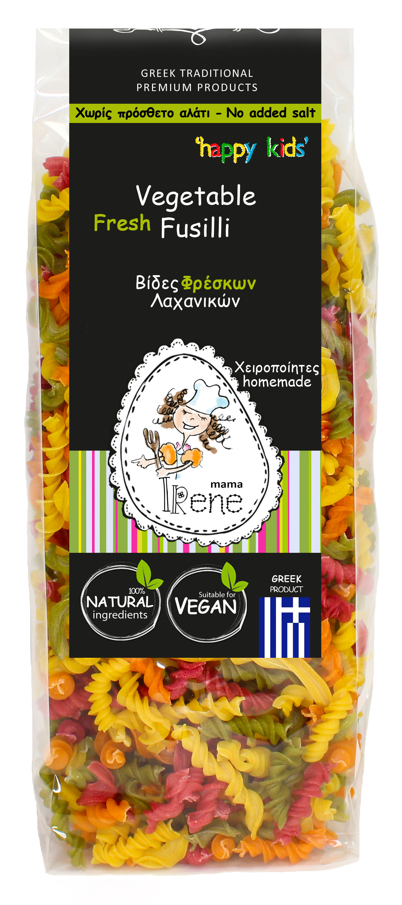 Těstoviny  FUSILLI se zeleninou 400g MAMA EIRINE