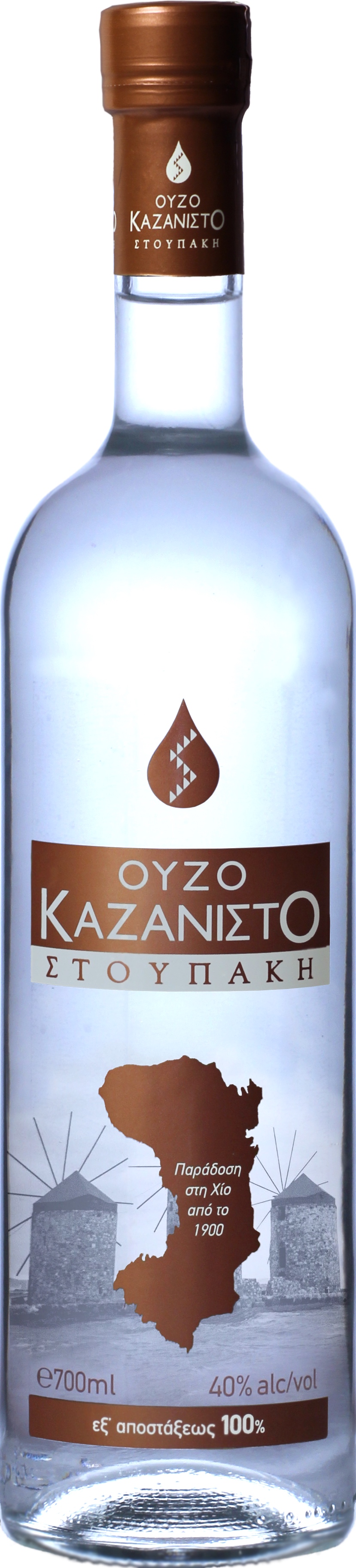 Ouzo Kazanisto 40% z ostrova Chios STOUPAKIS Velikost balení: 700 ml