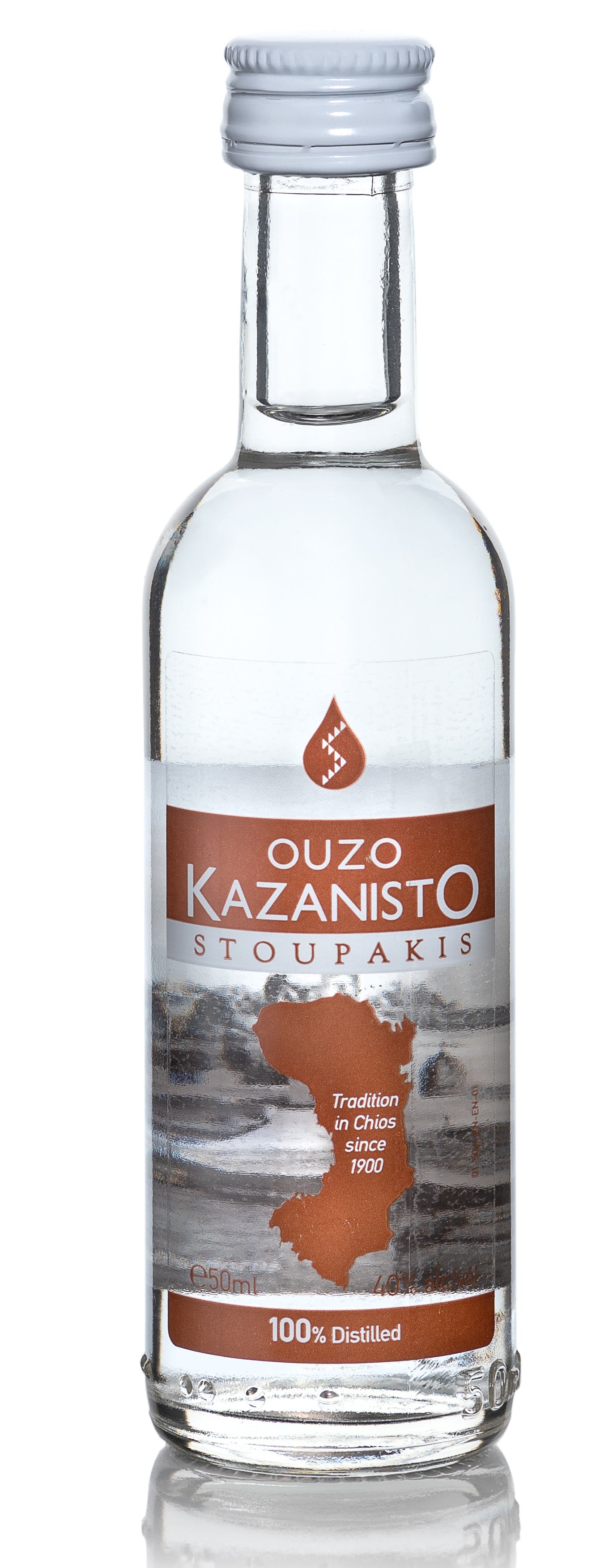 Ouzo Kazanisto 40% z ostrova Chios STOUPAKIS Velikost balení: 50 ml