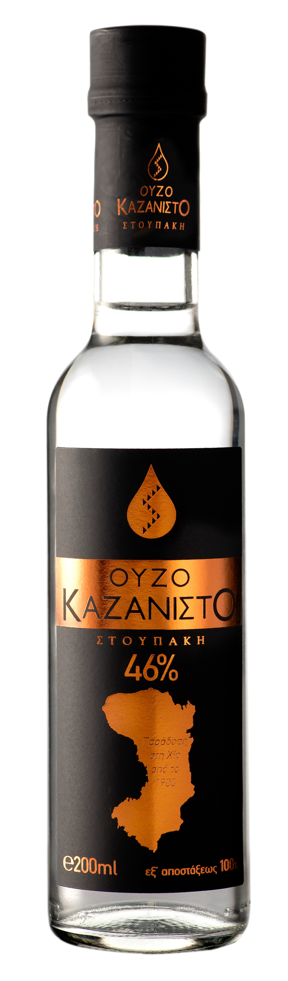 Ouzo Kazanisto 46% dvakrát destilované z ostrova Chios STOUPAKIS Velikost balení: 200 ml