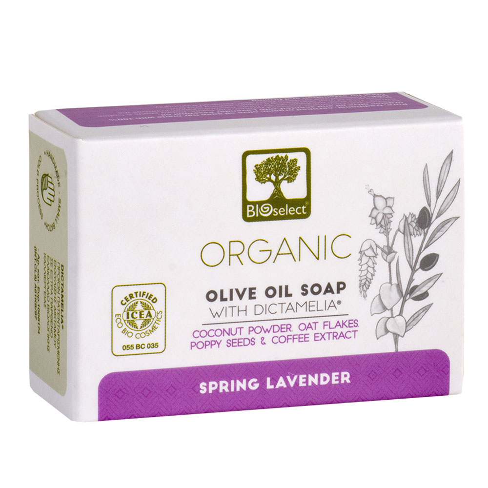 BIO olivové mýdlo SPRING LEVANDER s diktamem 80g BIOselect®