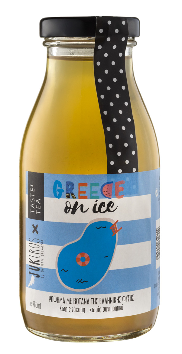 Domácí čaj s řeckými bylinkami, citrónovou šťávou a medem GREECE ON ICE bez přidaného cukru 250ml JUKEROS