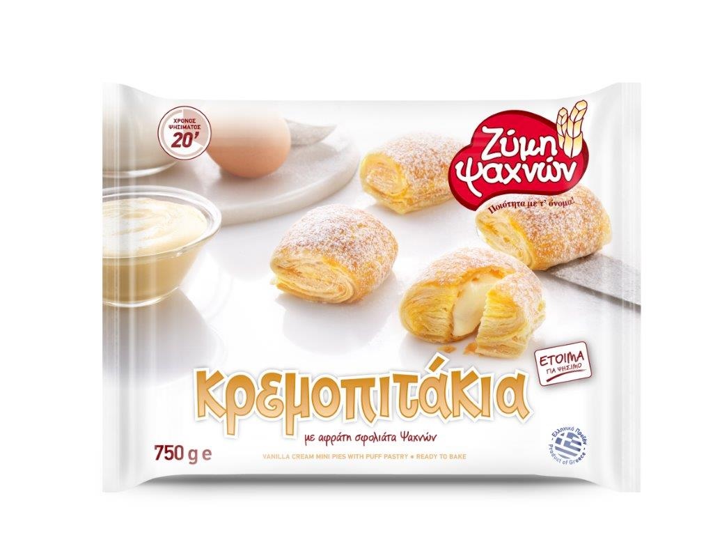 Originální mini bougatsa s vanilkovým krémem z listového těsta 750g EVOIKI ZIMI