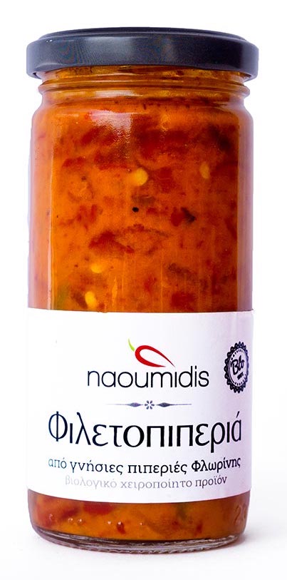 Filetopiperia - BIO grilované červené papriky 260g Naoumidis