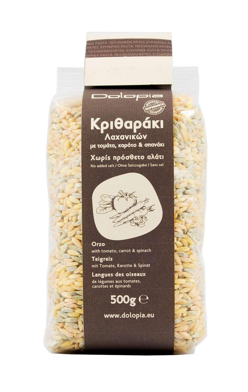 Těstovinová rýže barevná Kritharaki 500g DOLOPIA