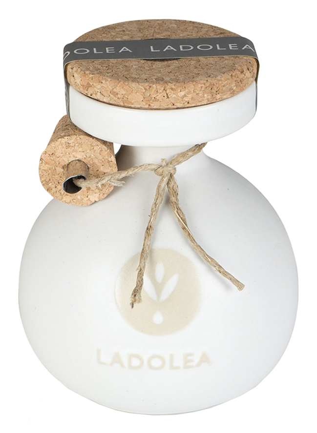 BIO extra panenský olivový olej v bílé keramické nádobě Ladolea velikost nádoby: 200ml