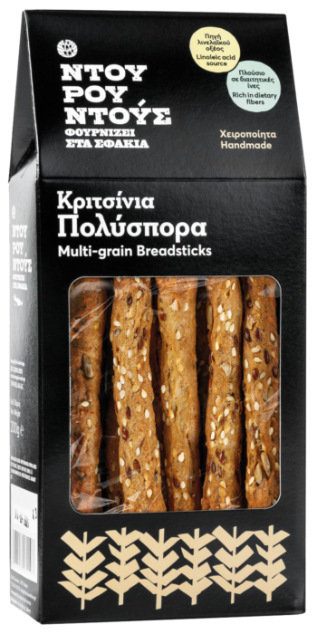 Tyčinky z celozrnné mouky se semínky 200g NTOUROUNTOUS