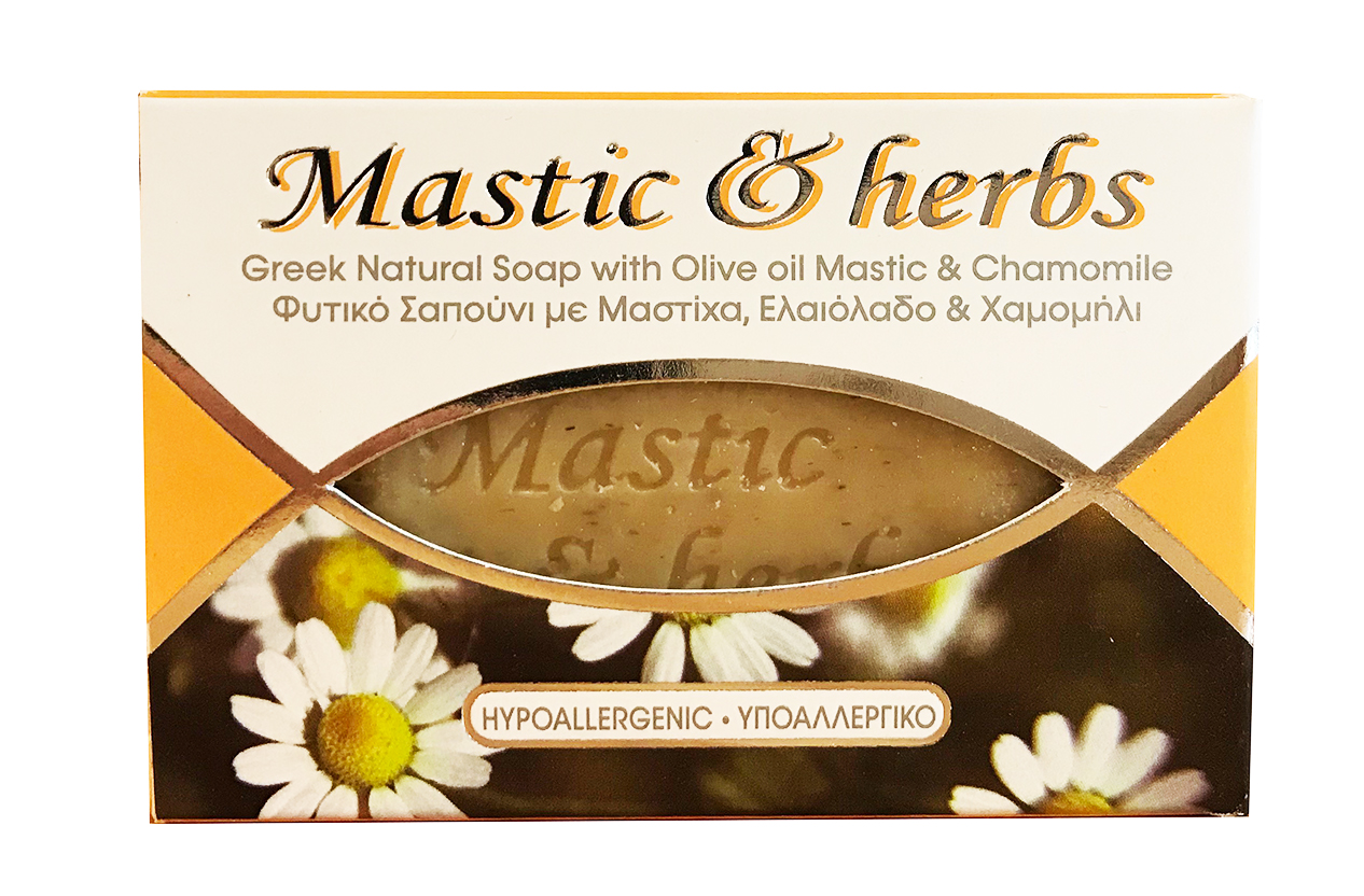 Přírodní olivové hypoalergické mýdlo s mastichou a heřmánkem 125gr
