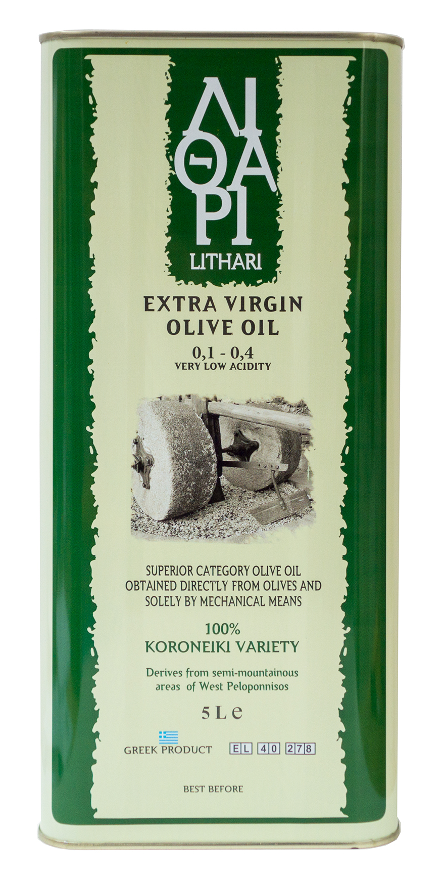 Extra panenský olivový olej LITHARI Velikost balení: 5l