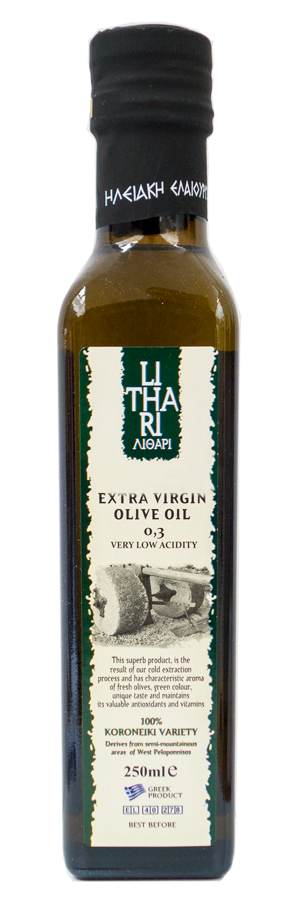 Extra panenský olivový olej LITHARI Velikost balení: 250 ml