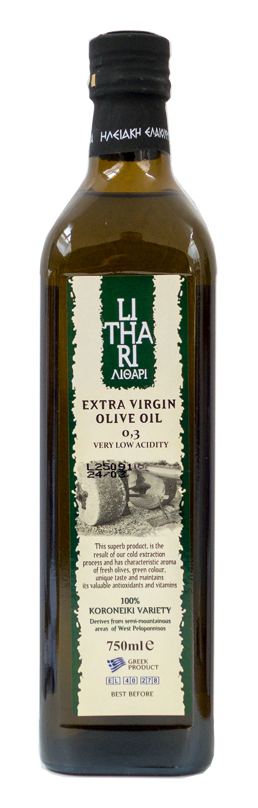 Extra panenský olivový olej LITHARI Velikost balení: 750 ml