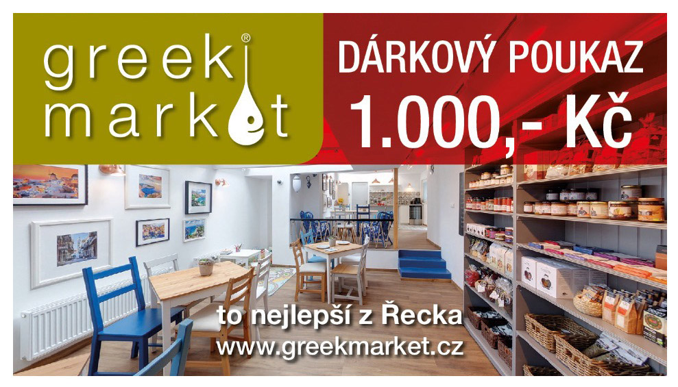 Dárkový poukaz na zboží z Greek marketu hodnota: 500,- Kč