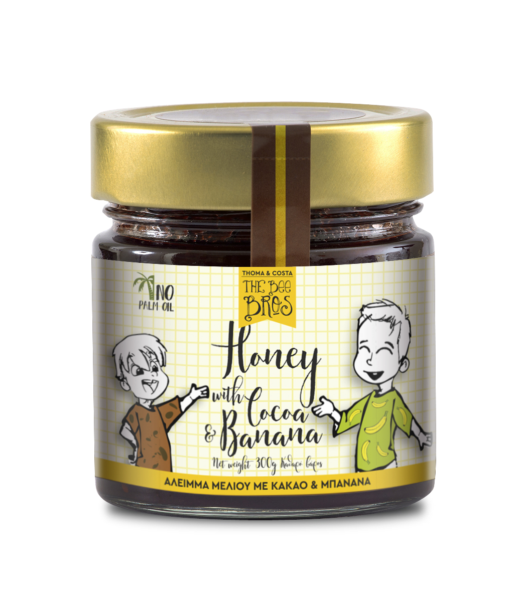 Pomazánka s medem, kakaem a banánem 300 g THE BEE BROTHERS