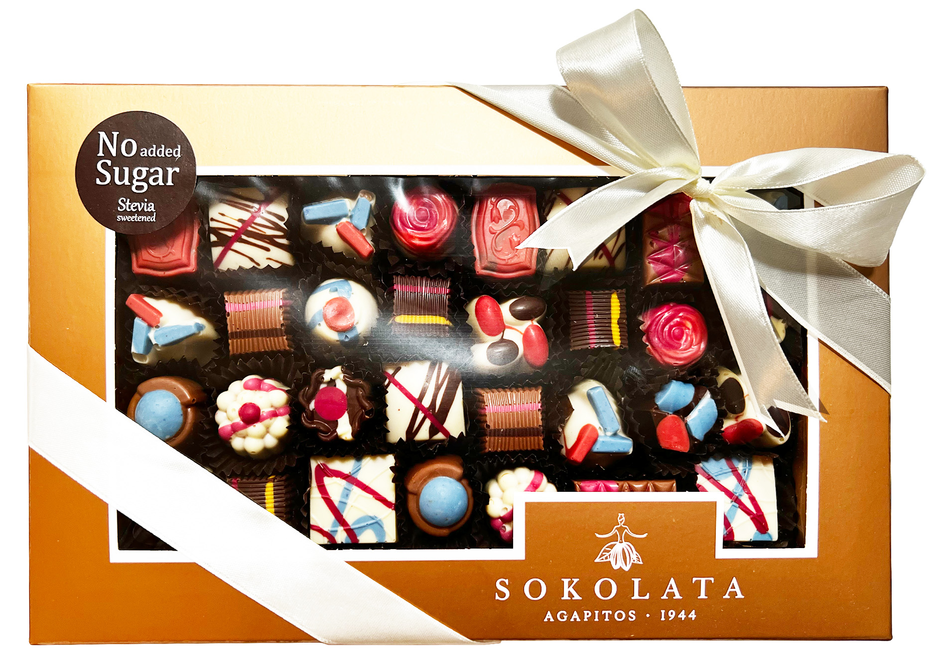 Čokoládové pralinky bez cukru 420g SOKOLATA AGAPITOS vzor: ART