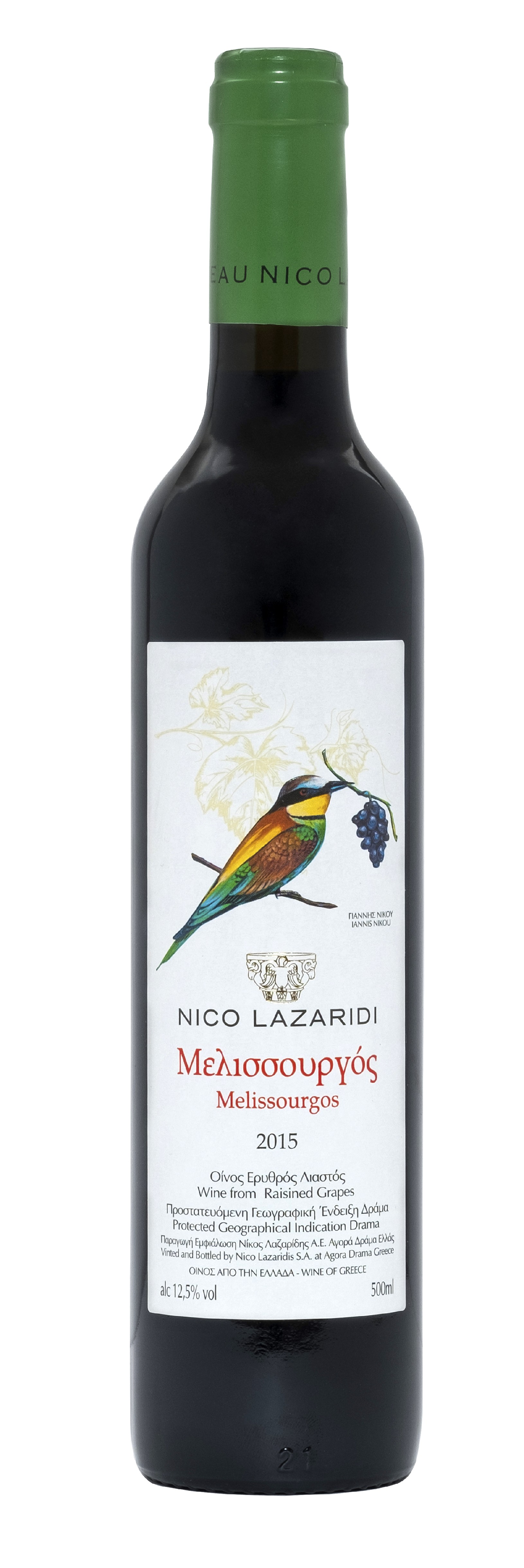 Červené sladké víno MELISSOURGOS 2016 NICO LAZARIDI 500ml