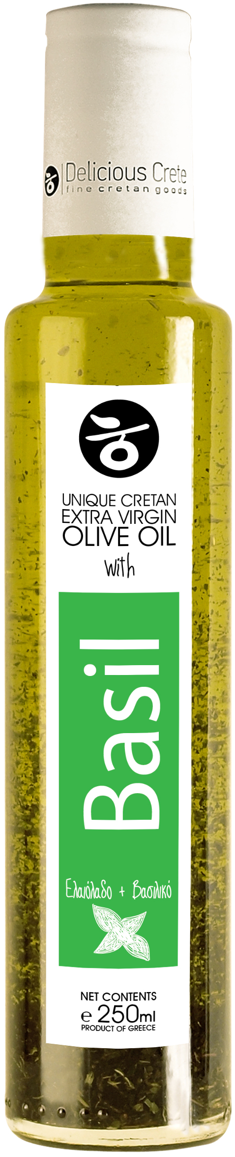 Extra panenský olivový olej s bazalkou 250ml PREMIUM CRETE