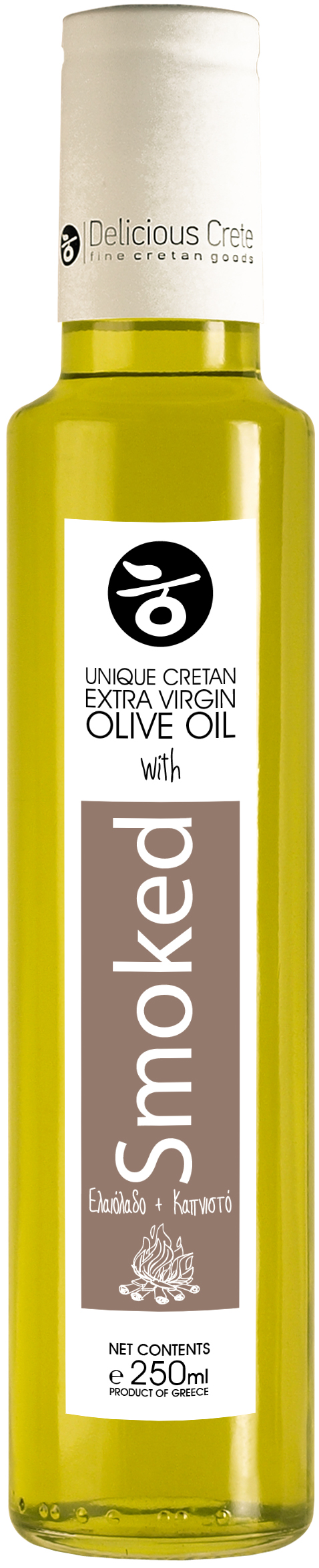 Extra panenský olivový olej uzený na olivovém dřevě 250ml PREMIUM CRETE