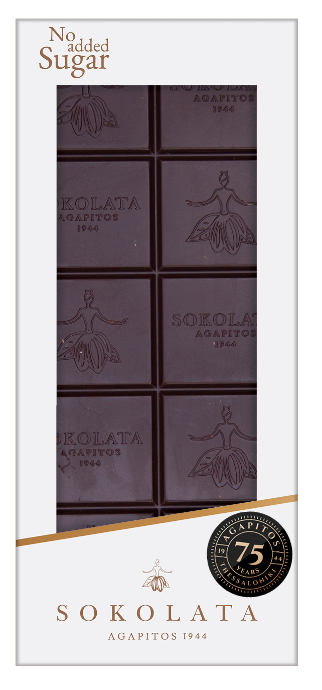 Hořká čokoláda slazená stévií 100gr SOKOLATA AGAPITOS
