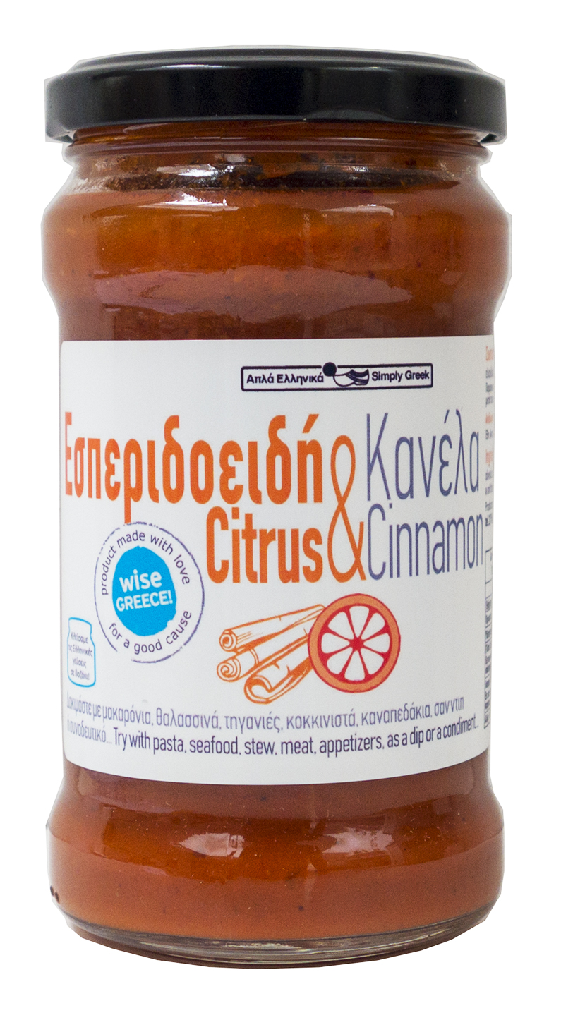 Omáčka z řeckých rajčátek se skořicí a šťávou z citrusů 280g Simply Greek