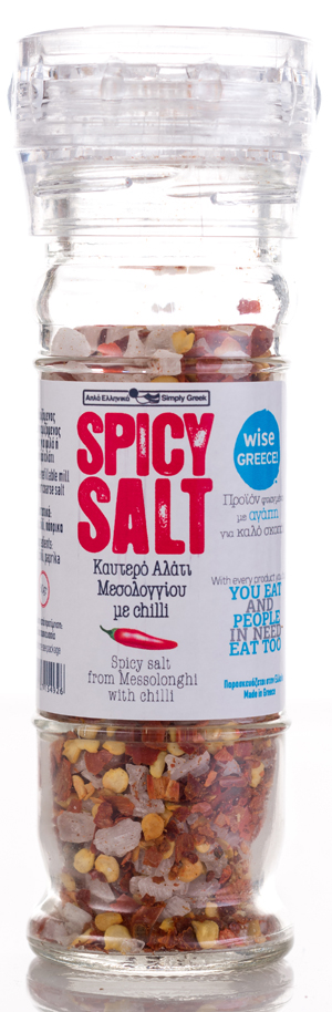 Řecká sůl z Messolongi s chilli 85g Simply Greek