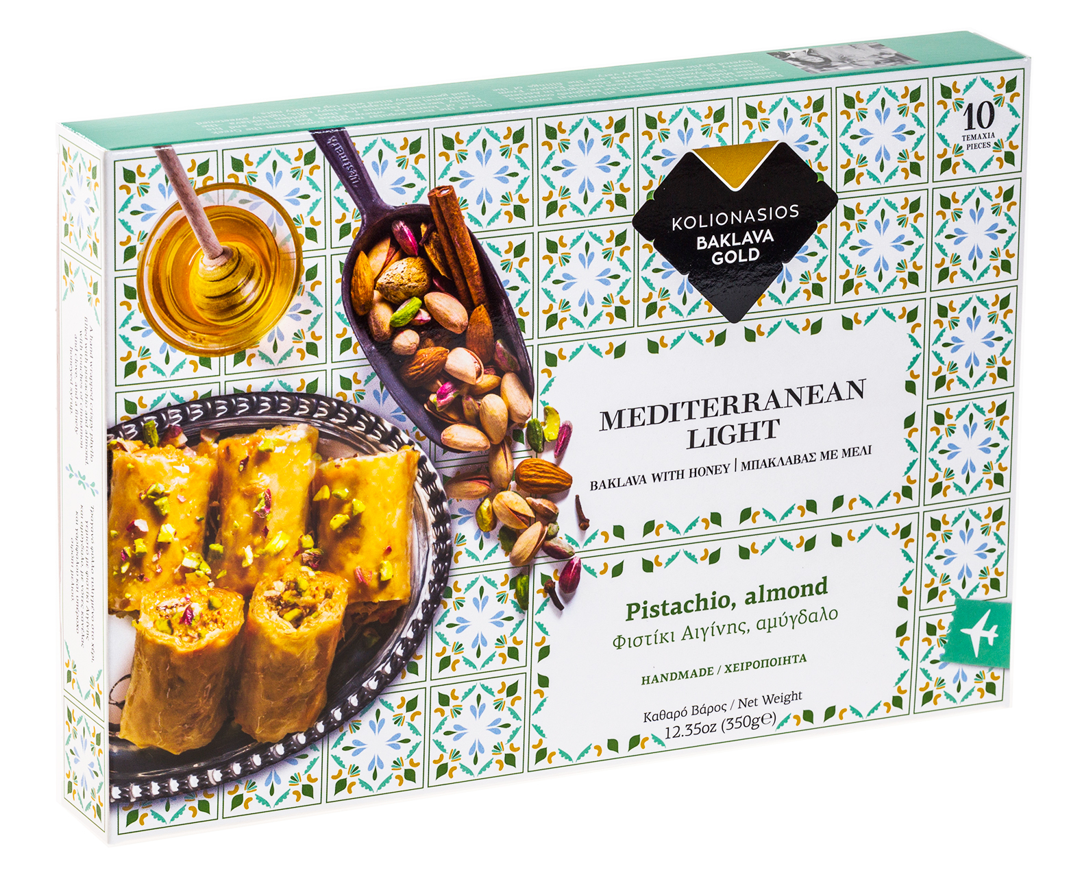 Baklava GOLD s pistáciemi a mandlemi 350gr KOLIONASIOS