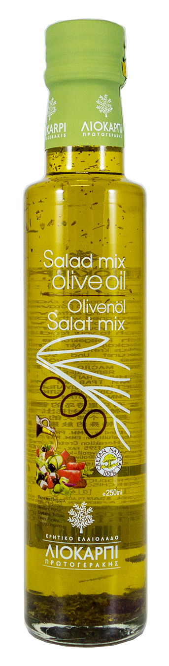 Extra panenský olivový olej s mixem koření na salát 250ml Liokarpi Protogerakis