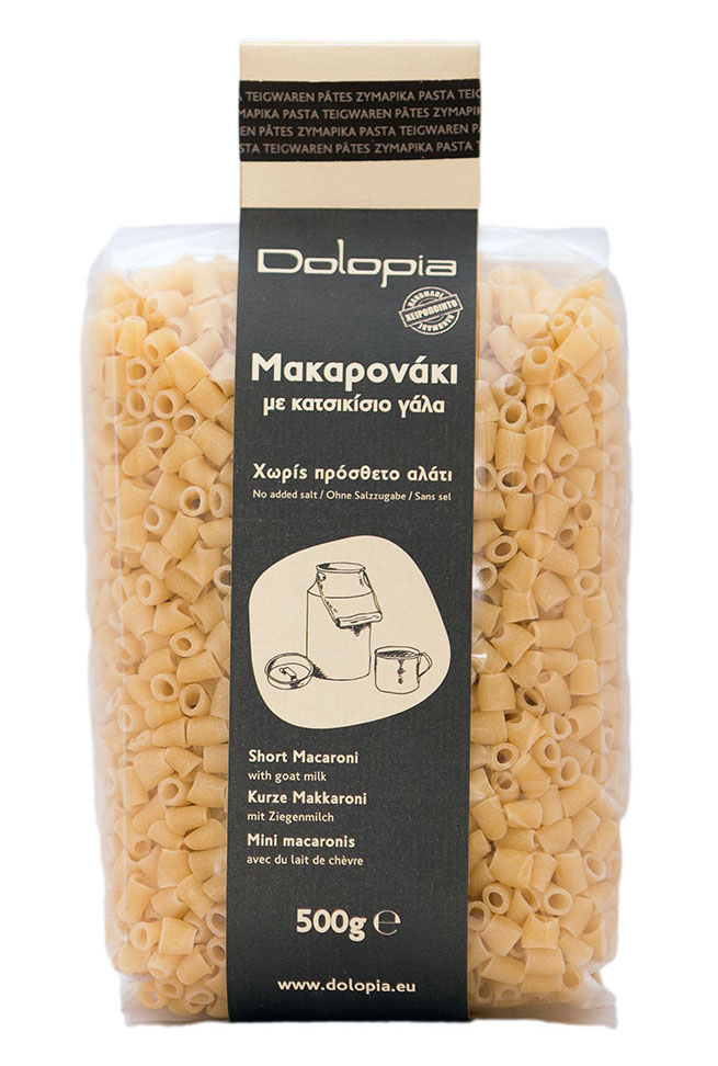 Krátké makaróny s BIO kozím mlékem 500g DOLOPIA