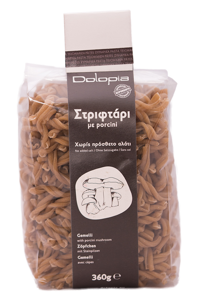 Těstoviny gemelli s hříbky 360g DOLOPIA