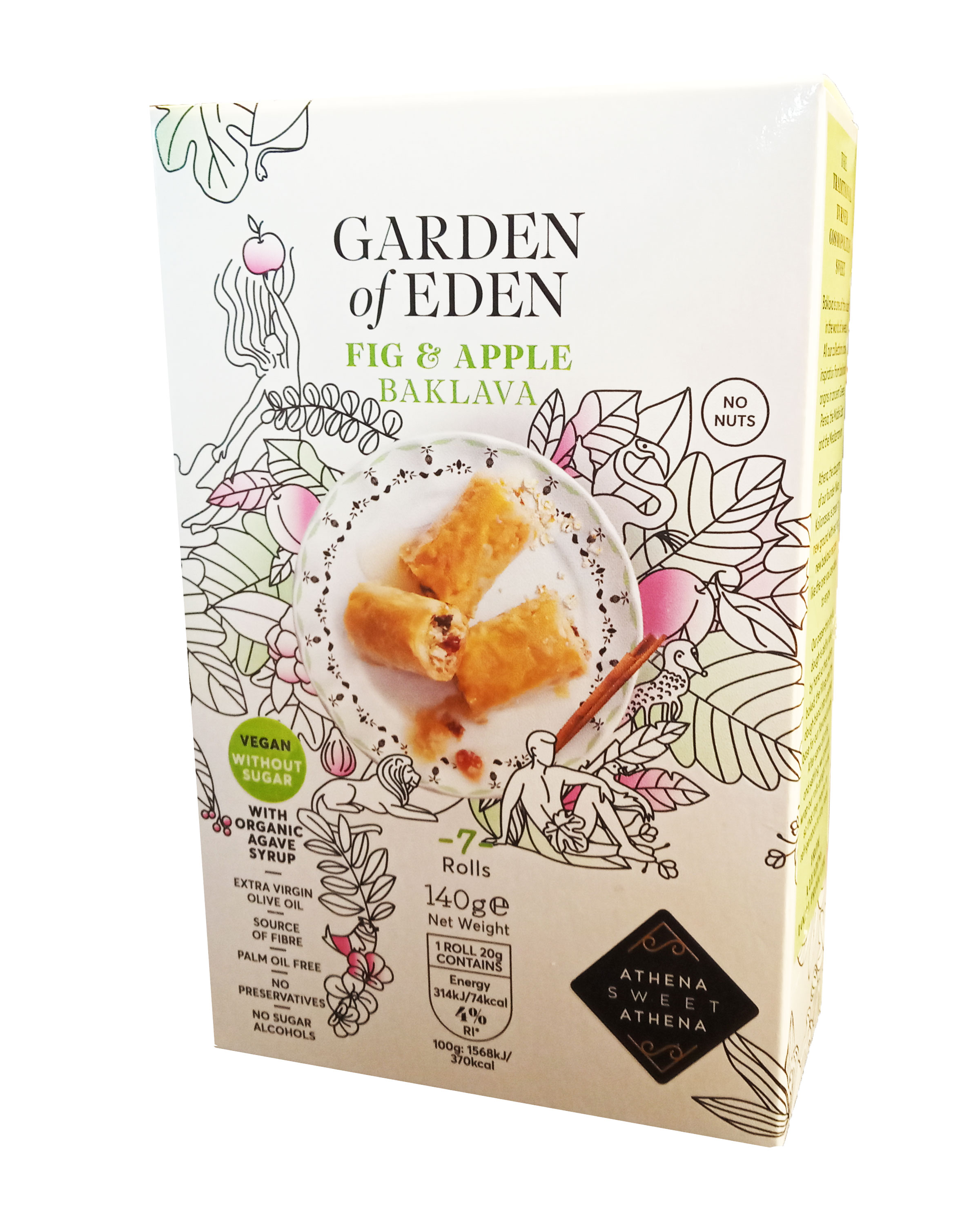 Vegan baklava bez cukru GARDEN of EDEN s fíky a jablkem 140g KOLIONASIOS