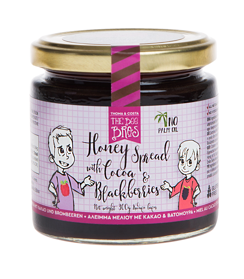 Pomazánka s medem, kakaem a ostružinami 300g THE BEE BROTHERS