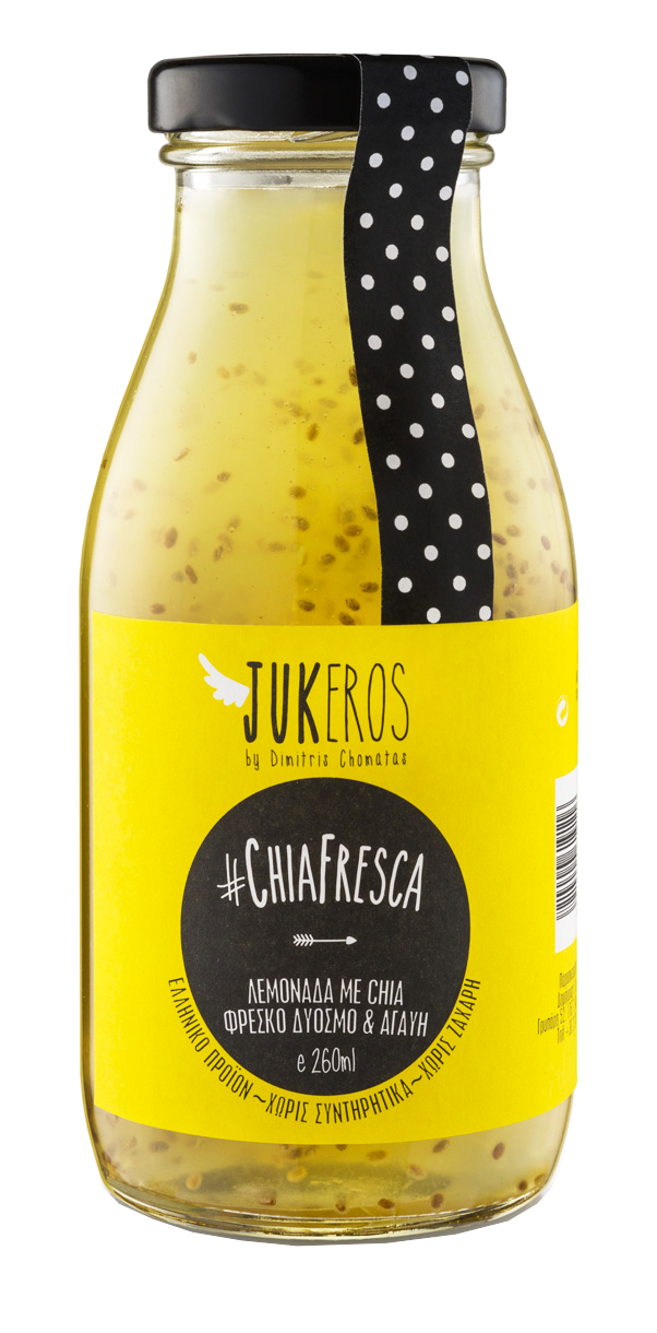 Domácí mátová limonáda s chia semínky bez cukru 250ml JUKEROS